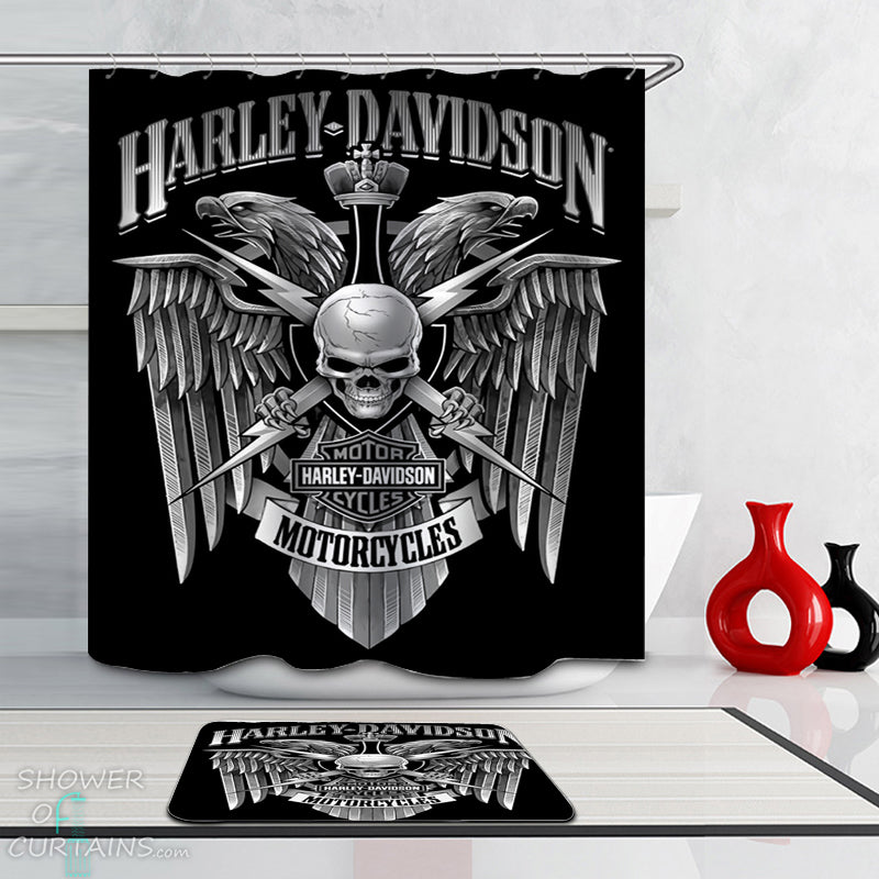 Harley Davidson Shower Curtains Shower of Curtains