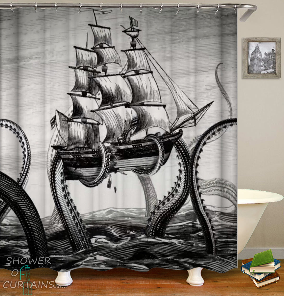 Kraken Shower Curtain Collection Shower of Curtains
