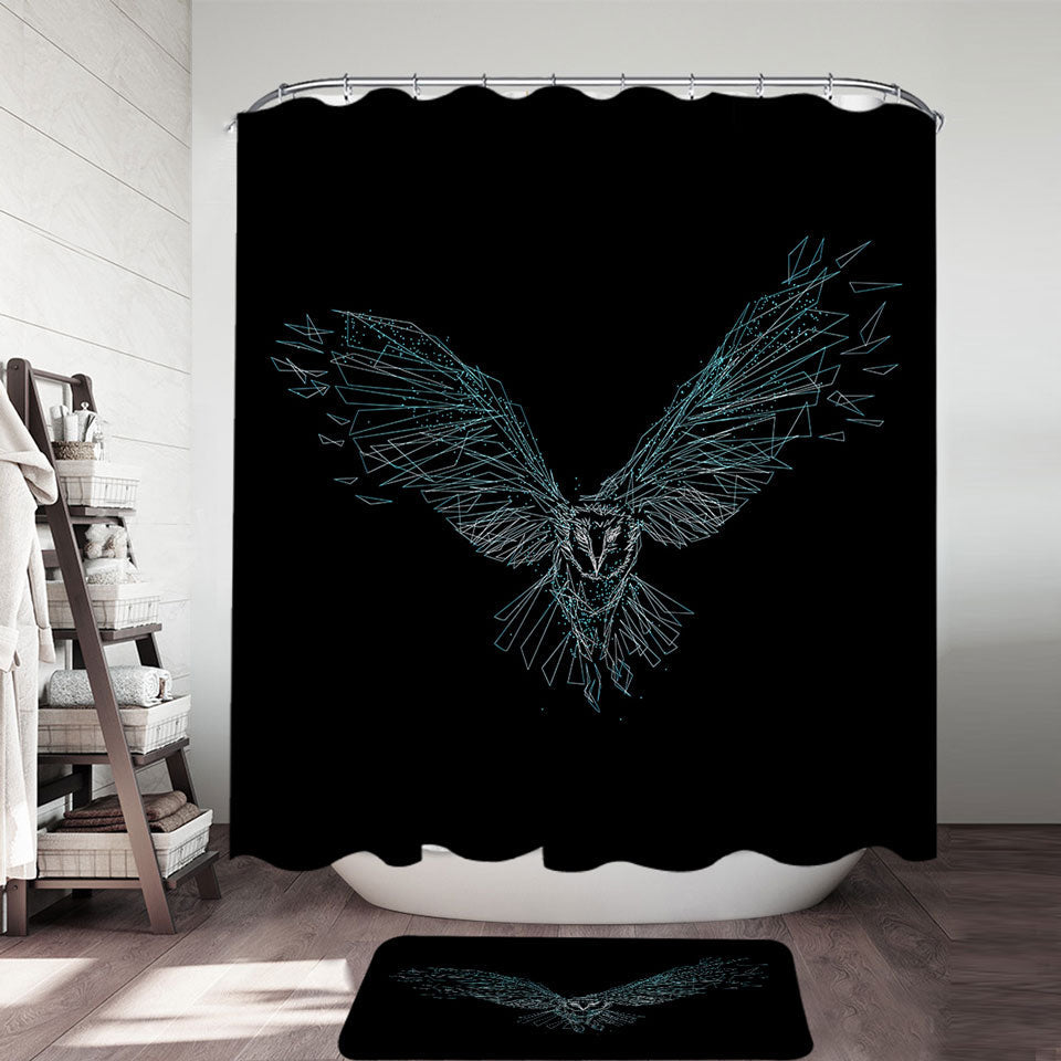 Artistic Flying Owl Shower Curtain