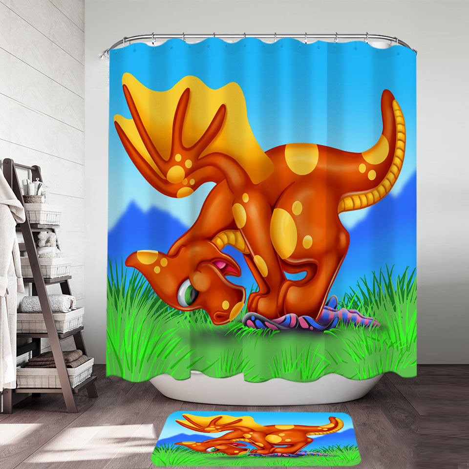 Baby Cute Dragon Shower Curtains