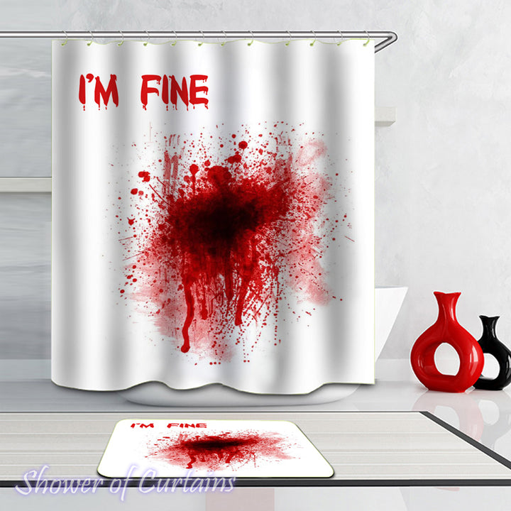 Blast Of Blood - bloody shower curtain