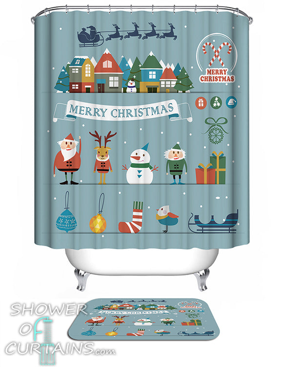 Christmas Shower Curtains Team