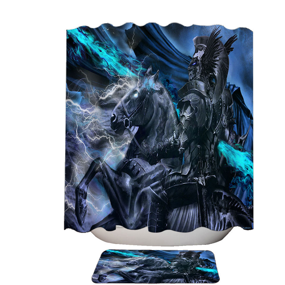 Cool Black Knight the Storm King Shower Curtain