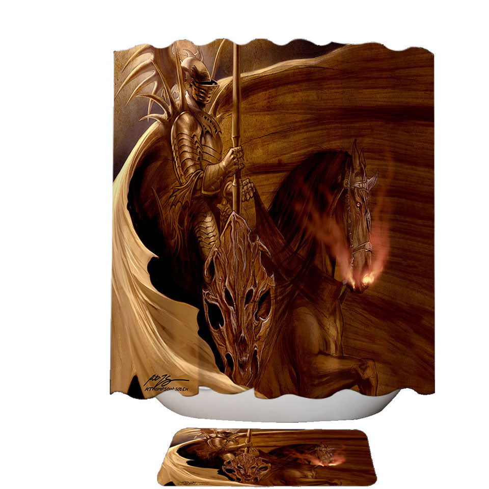 Cool Fantasy Art Unknown Knight Shower Curtain