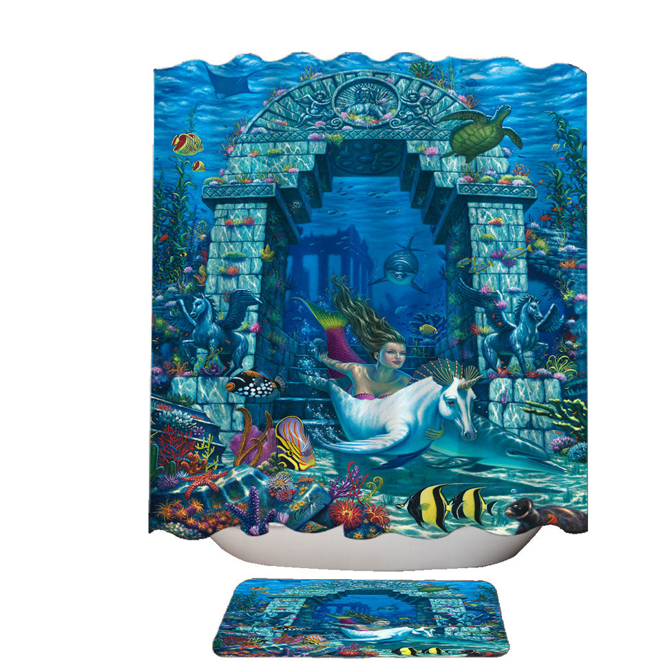 Cool Shower Curtains Neptunes Magical Underwater World