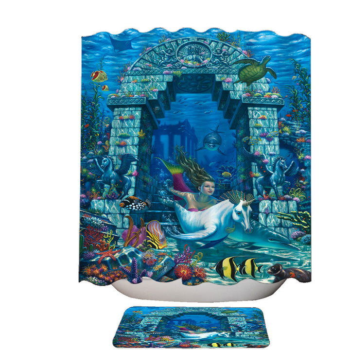 Cool Shower Curtains Neptunes Magical Underwater World