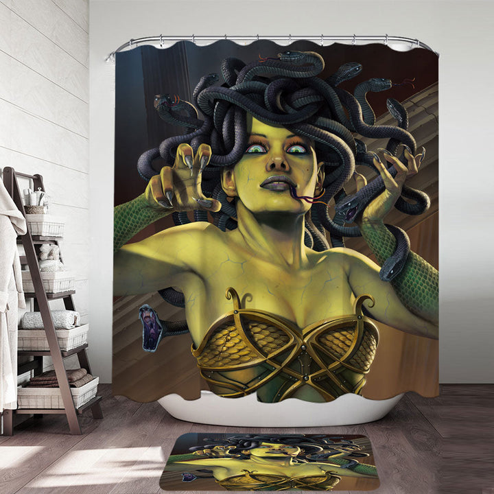Cool and Scary Legendary Art Medusa Shower Curtain