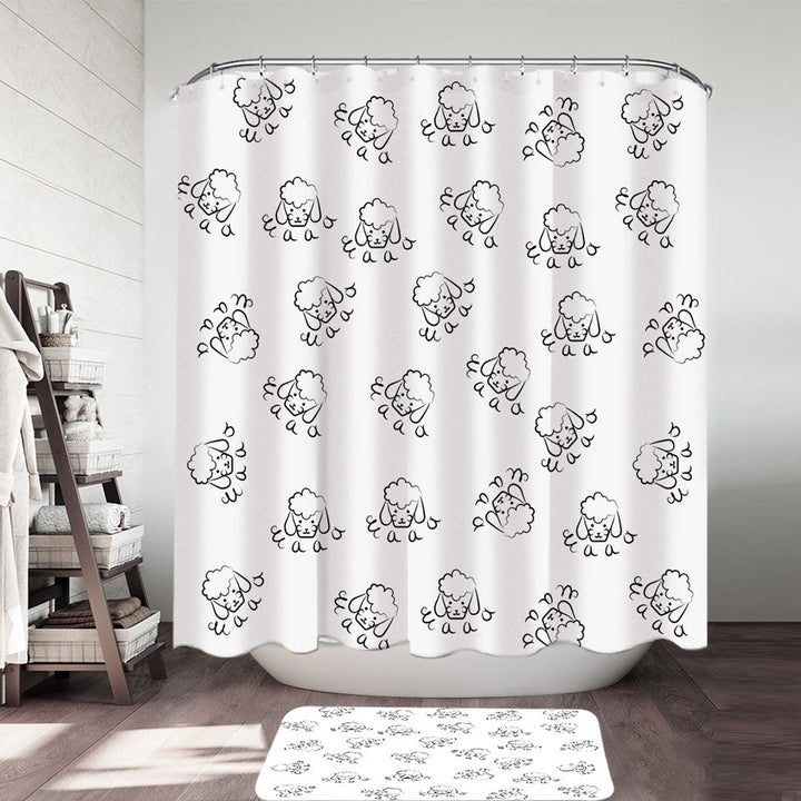Cute Sheep Shower Curtain