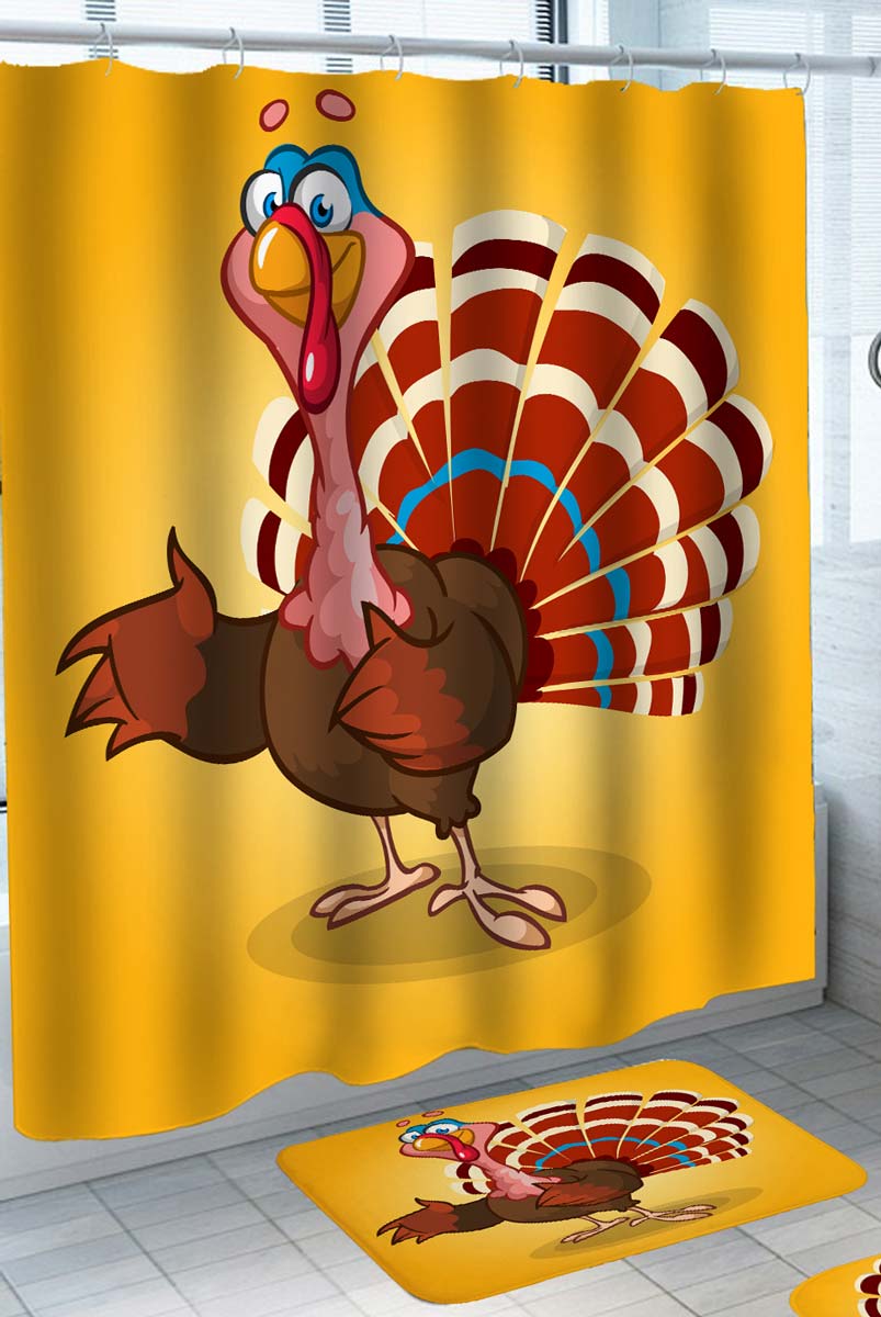 Cute Turkey Shower Curtains Kids