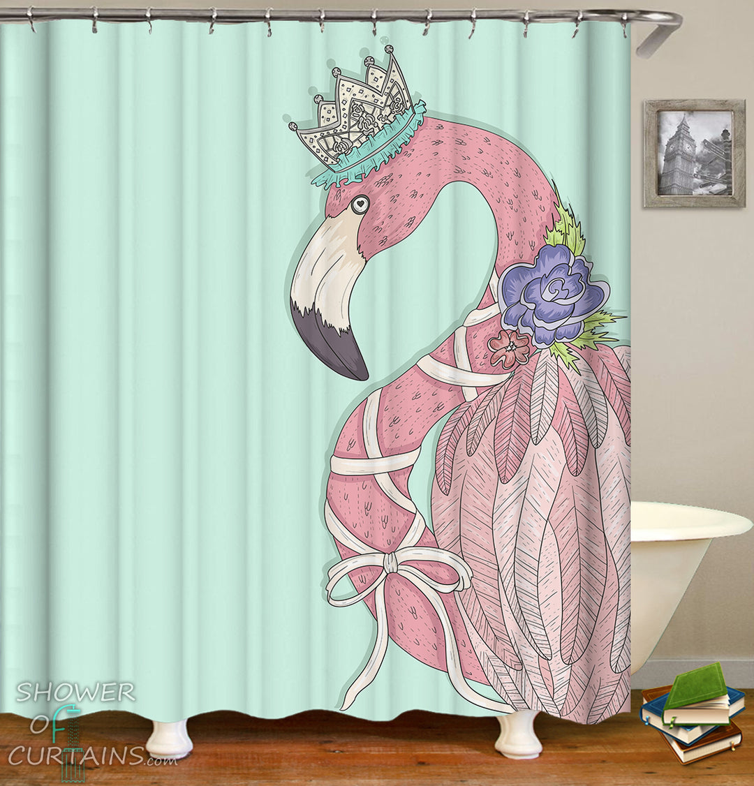 Flamingo Shower Curtain of Queen Flamingo