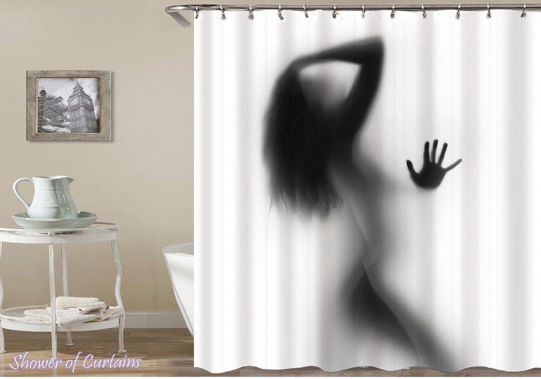 Girl's Shadow Shower Curtain