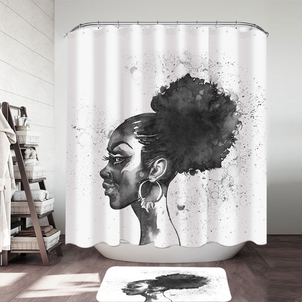 Gorgeous Black Girl Shower Curtain