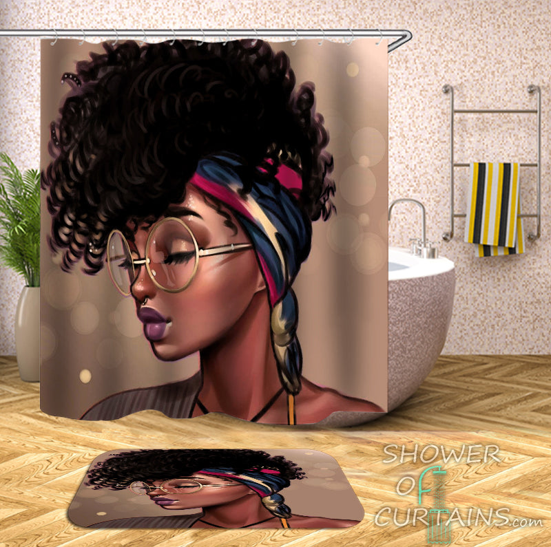 Gorgeous Black Girl Shower Curtain