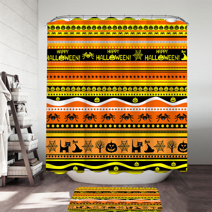 Happy Halloween Cool Shower Curtains Design