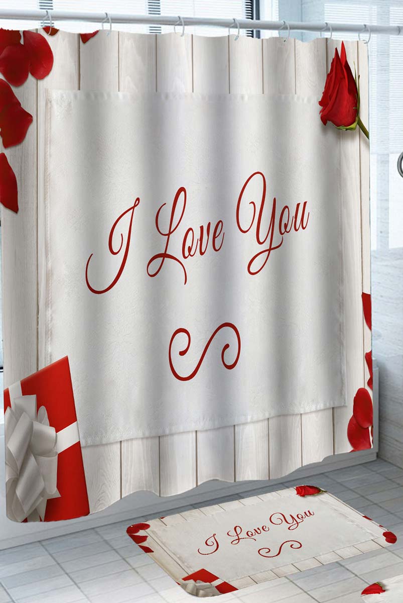 I Love You Shower Curtain