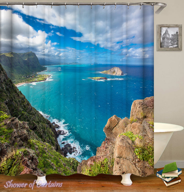 Isolated Beach Shower curtain