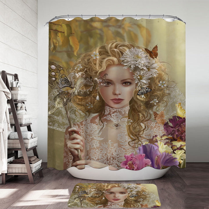 Jewel Layers on Gorgeous Girl Shower Curtain