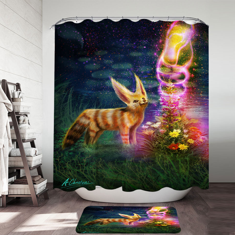 Magical Shower Curtains Baby Fox