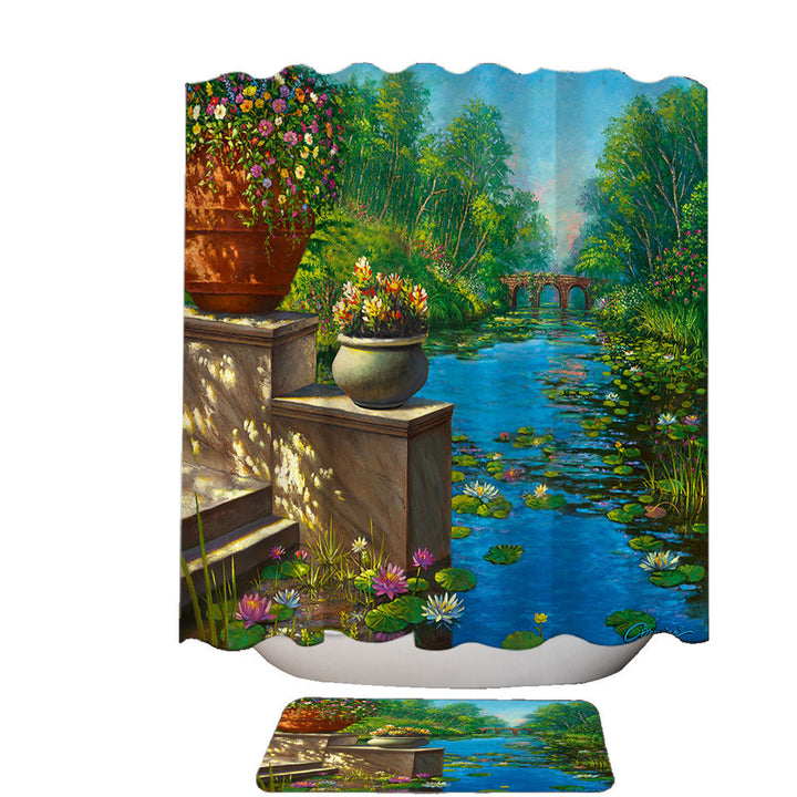 Nature Art Shower Curtain the Secret Garden and Creek