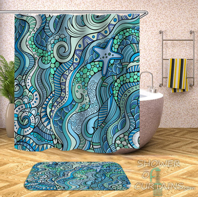 Shower Curtains  Beautiful Ocean Colors – Shower of Curtains