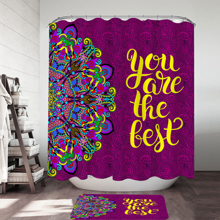Positive Quote Shower Curtains with Mandela