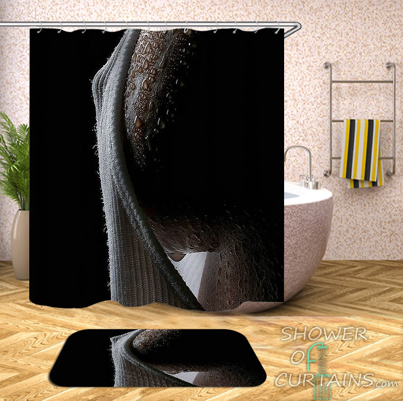 Sexy Shower Curtain of Sexy Sweat Dripping