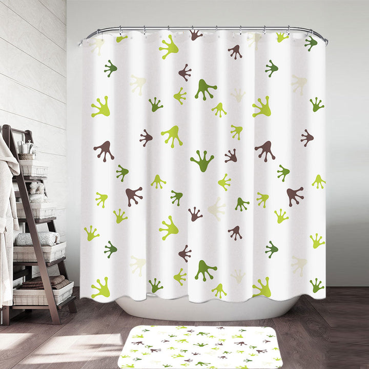 Shower Curtains with Frog Feet