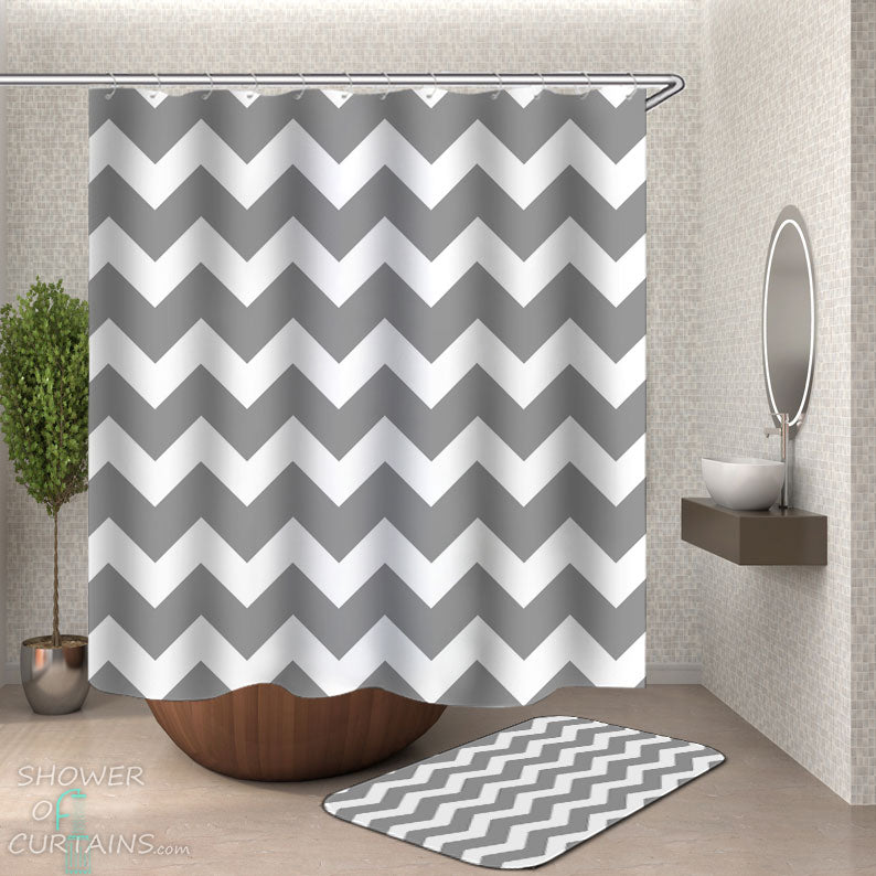 Chevron Shower Curtains