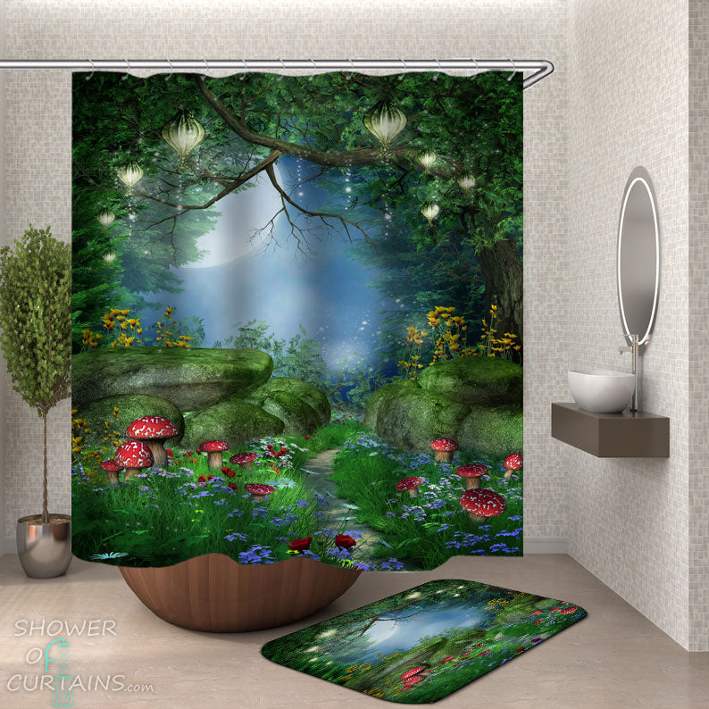 Shower Curtains with The Magic Forest