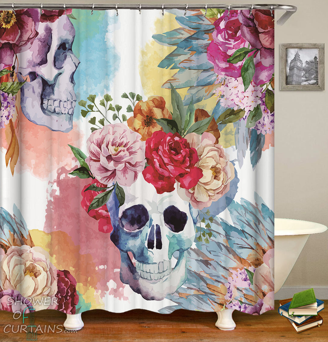 Skull Bathroom Decor - Art Painting Skulls