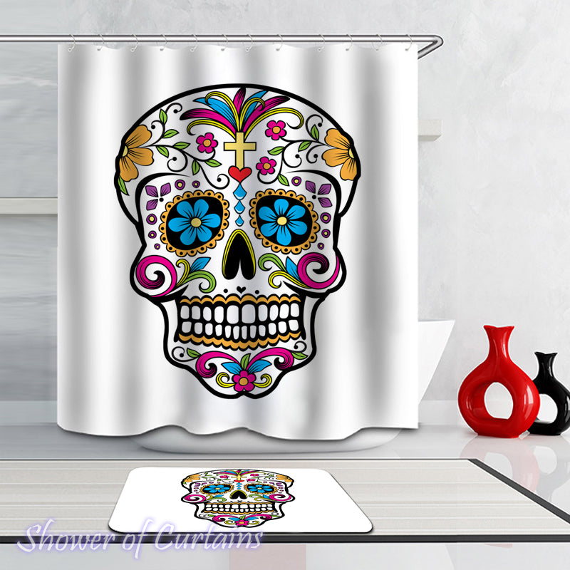 Sugar Skull Shower Curtain