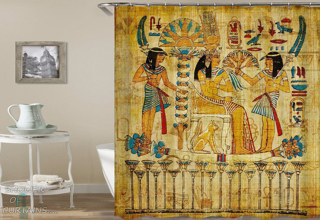 Wall Art Egyptian Shower Curtain
