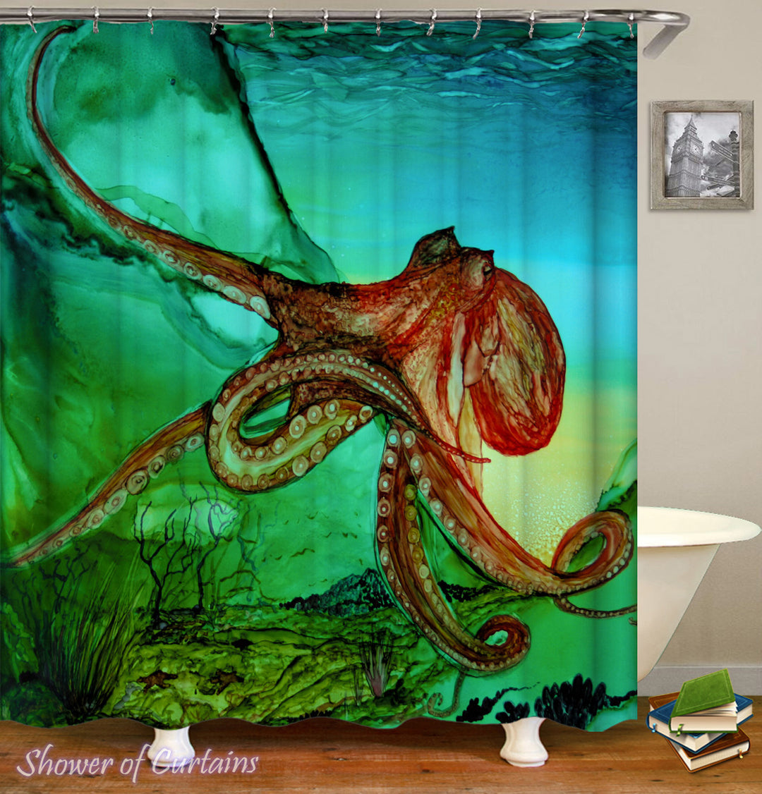 Wild Octopus Shower Curtain