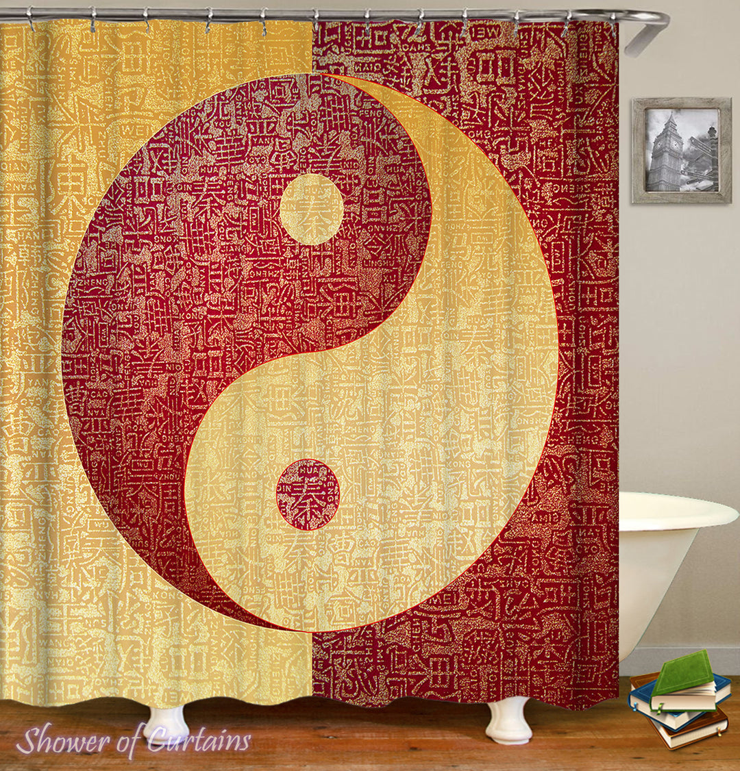 Yin and Yang Shower Curtain