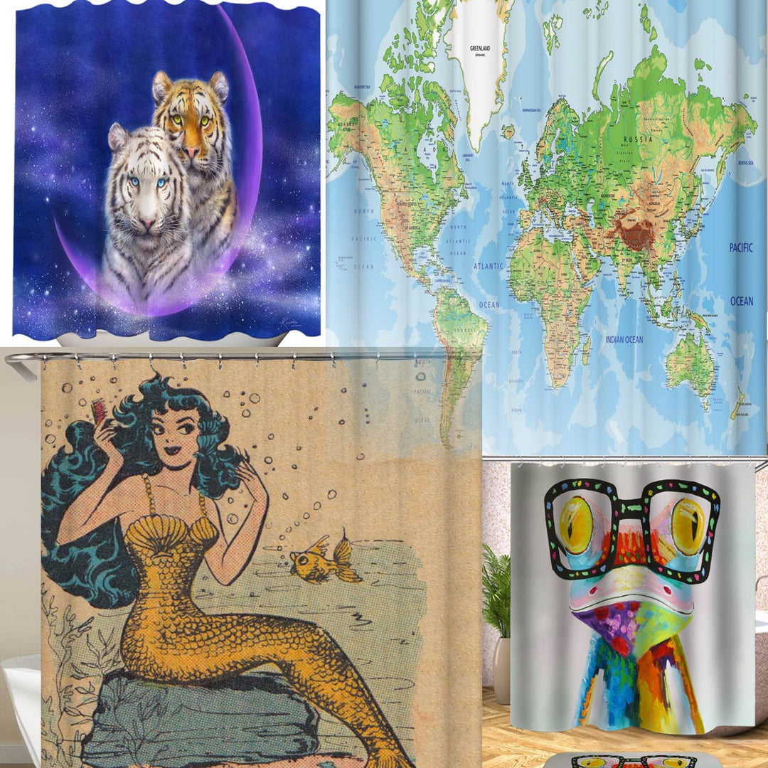 Funky Unique Cool Shower Curtains
