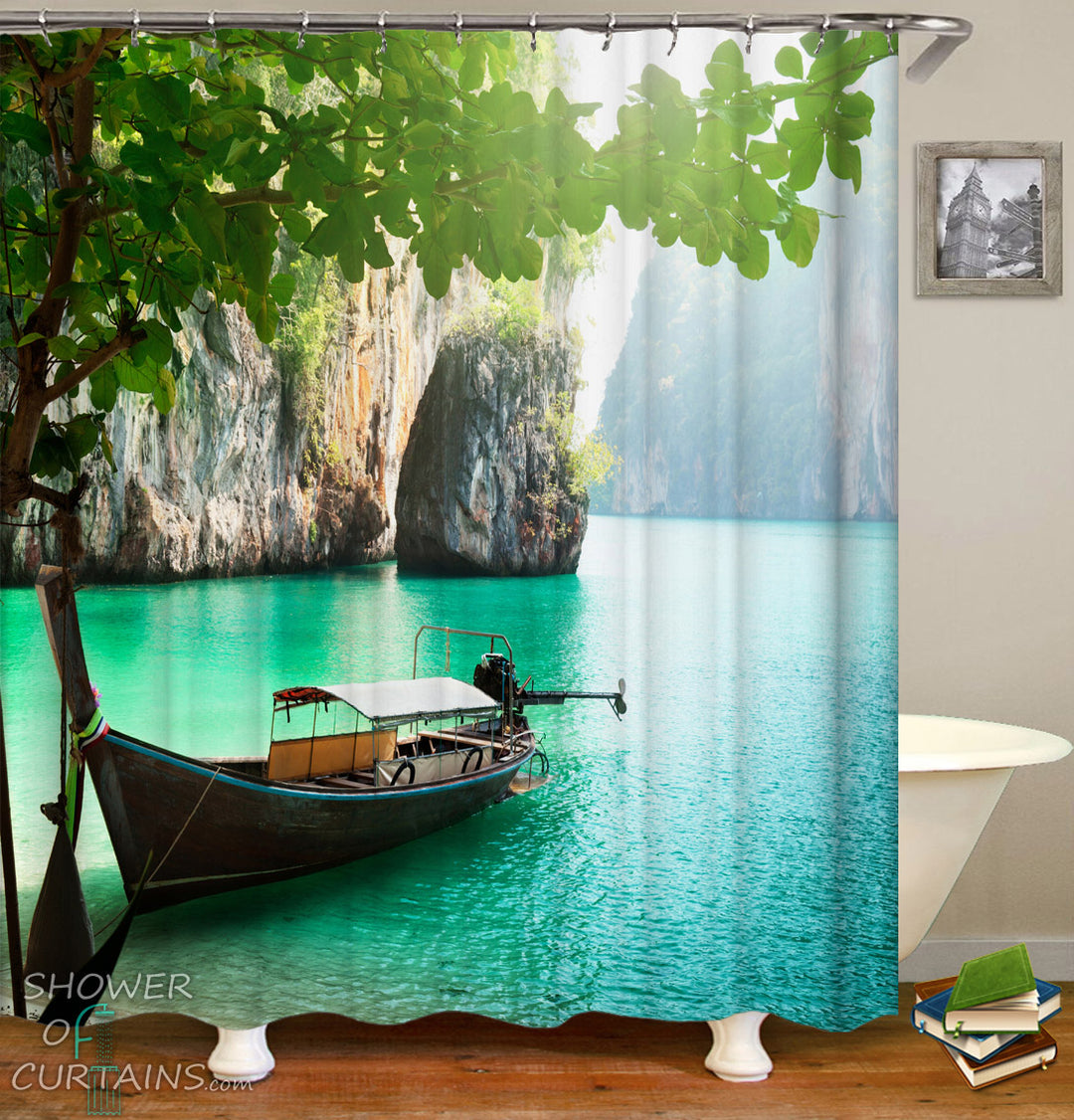Nature Shower Curtains of Turquoise Heaven
