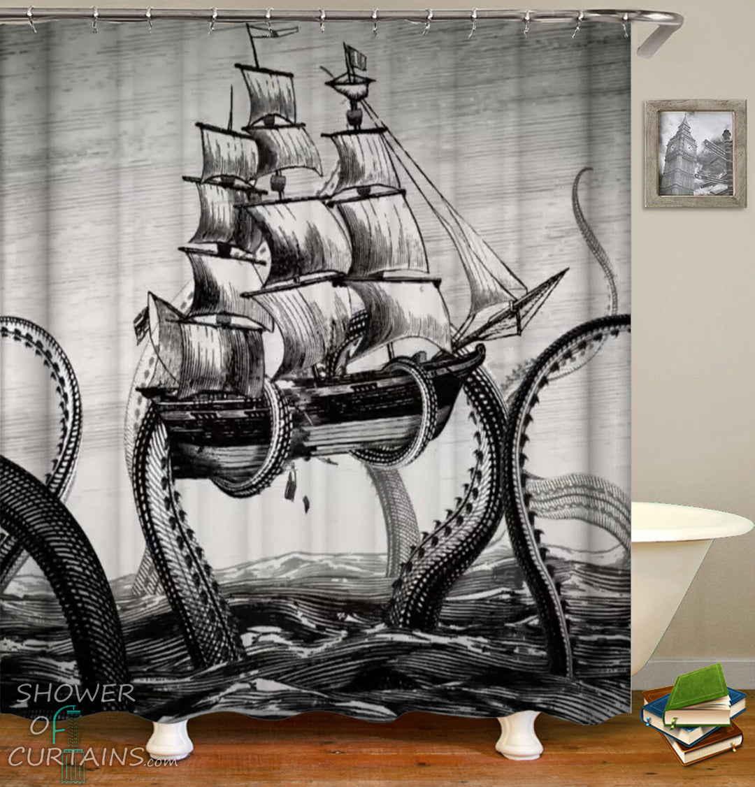 Octopus Kraken Shower Curtain