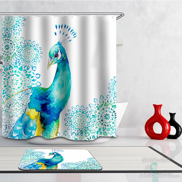Peacock shower Curtain