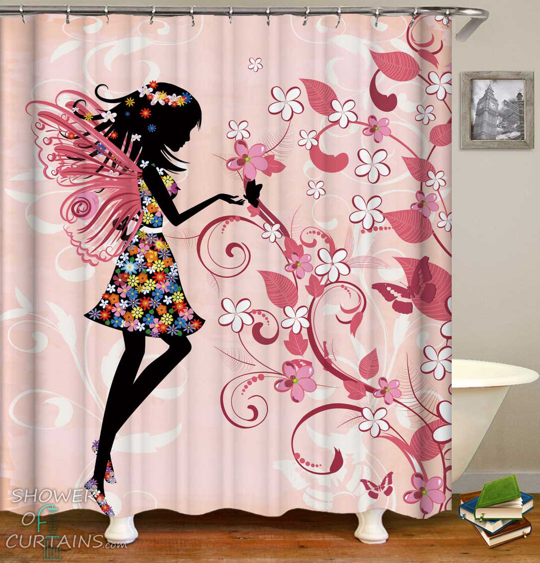 Pink Shower Curtain