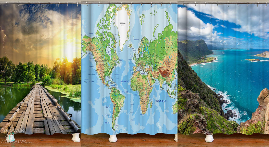 Shower Curtains - Our Beautiful World Bathroom Decor