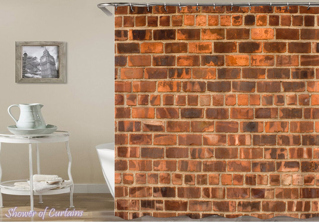 bricks look a like shower curtain theme - blog logo