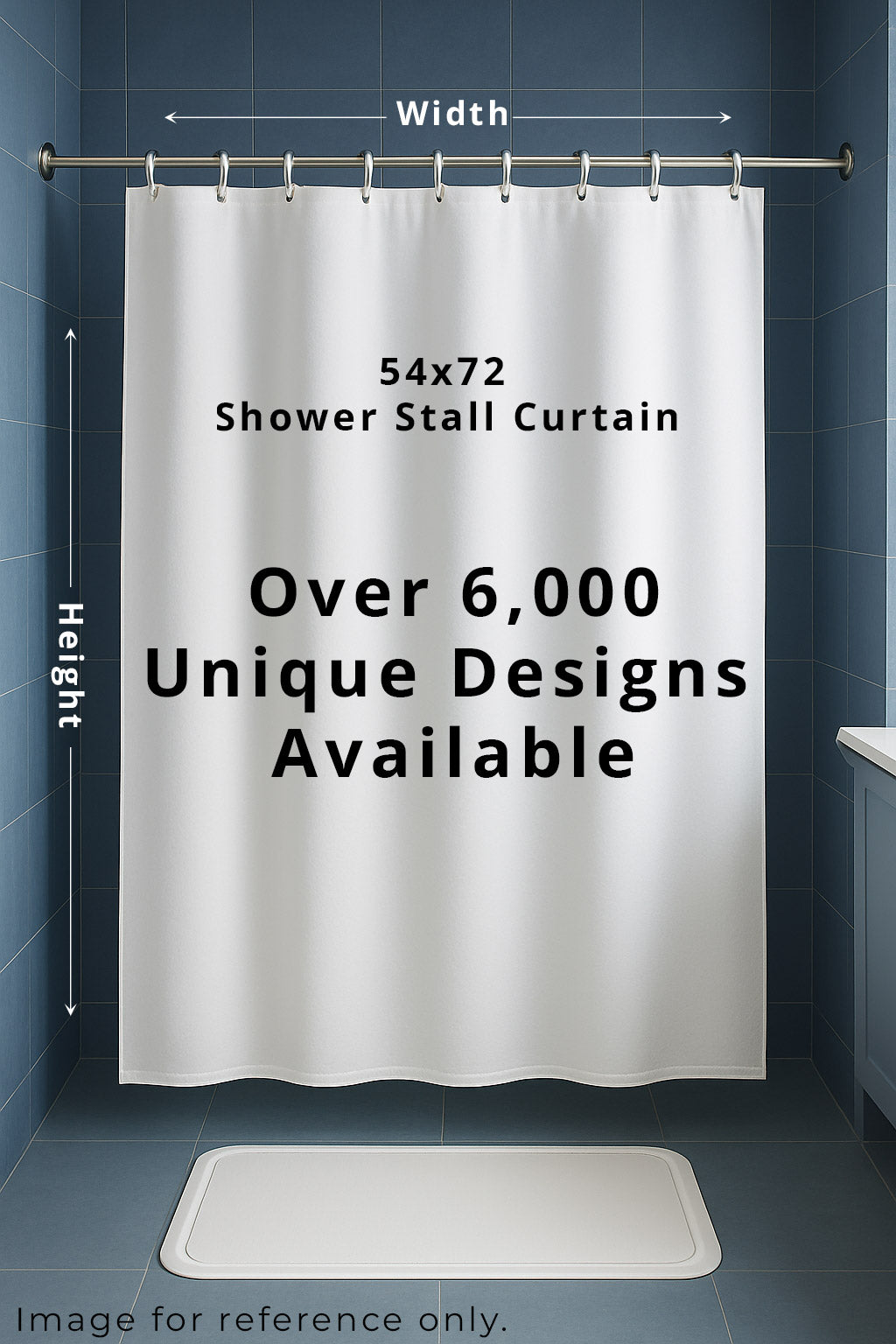 54x72 Shower Stall Curtain