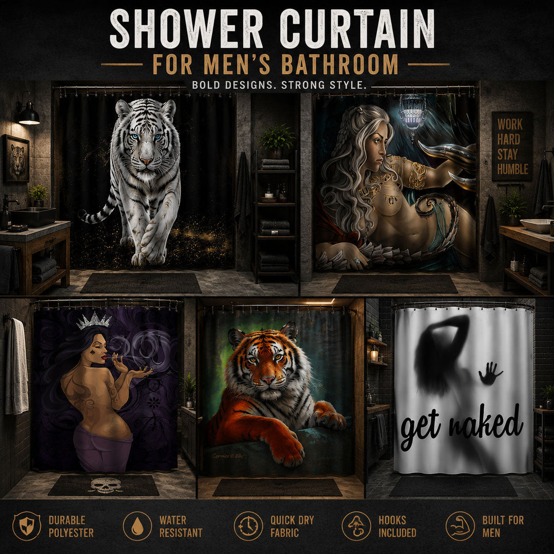 Shower Curtain for Men's Bathroom