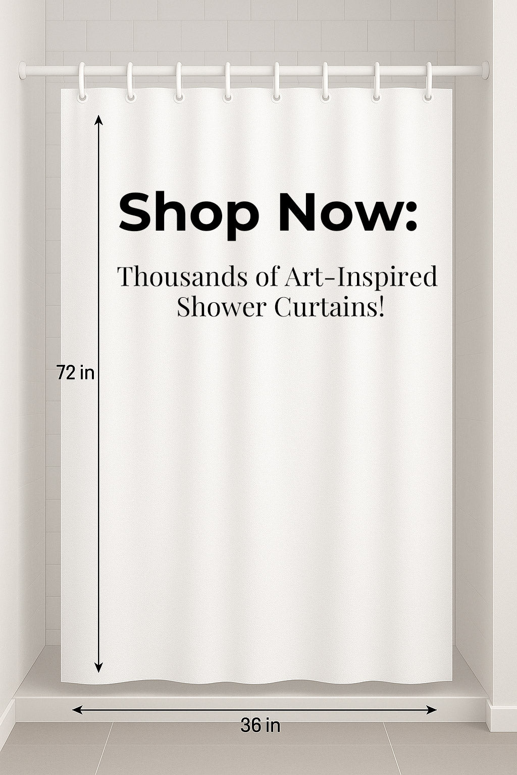 Shower Stall Curtains 36 x 72