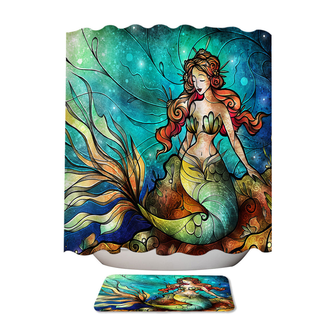 Stained Glass Shower Curtain