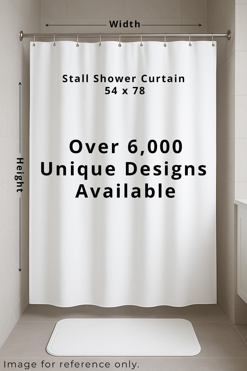 Stall Shower Curtain 54 x 78
