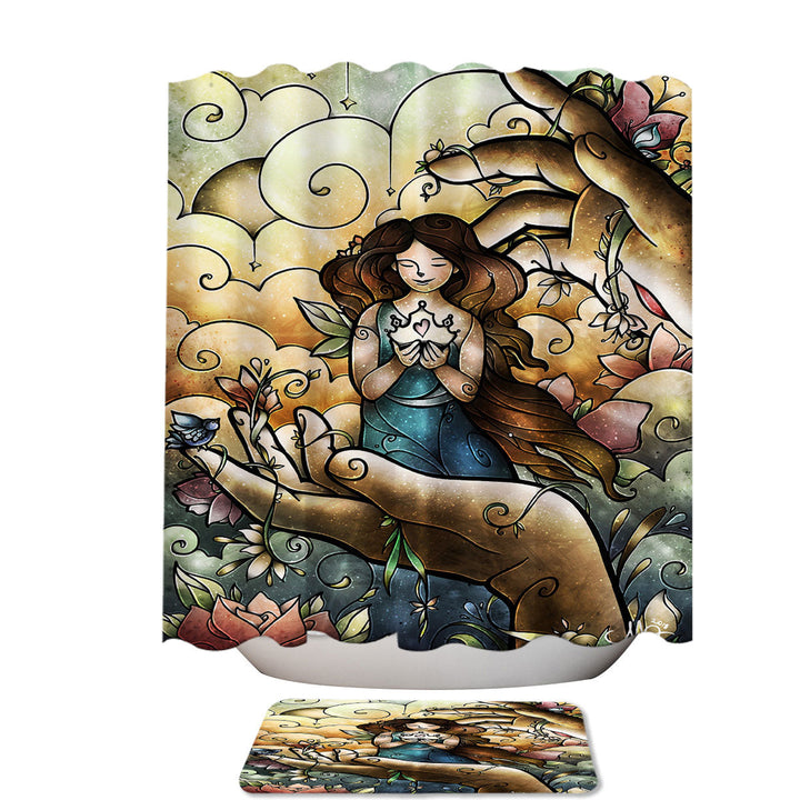 Art Painting Who You Say I Am Princess New Girl Shower Curtain