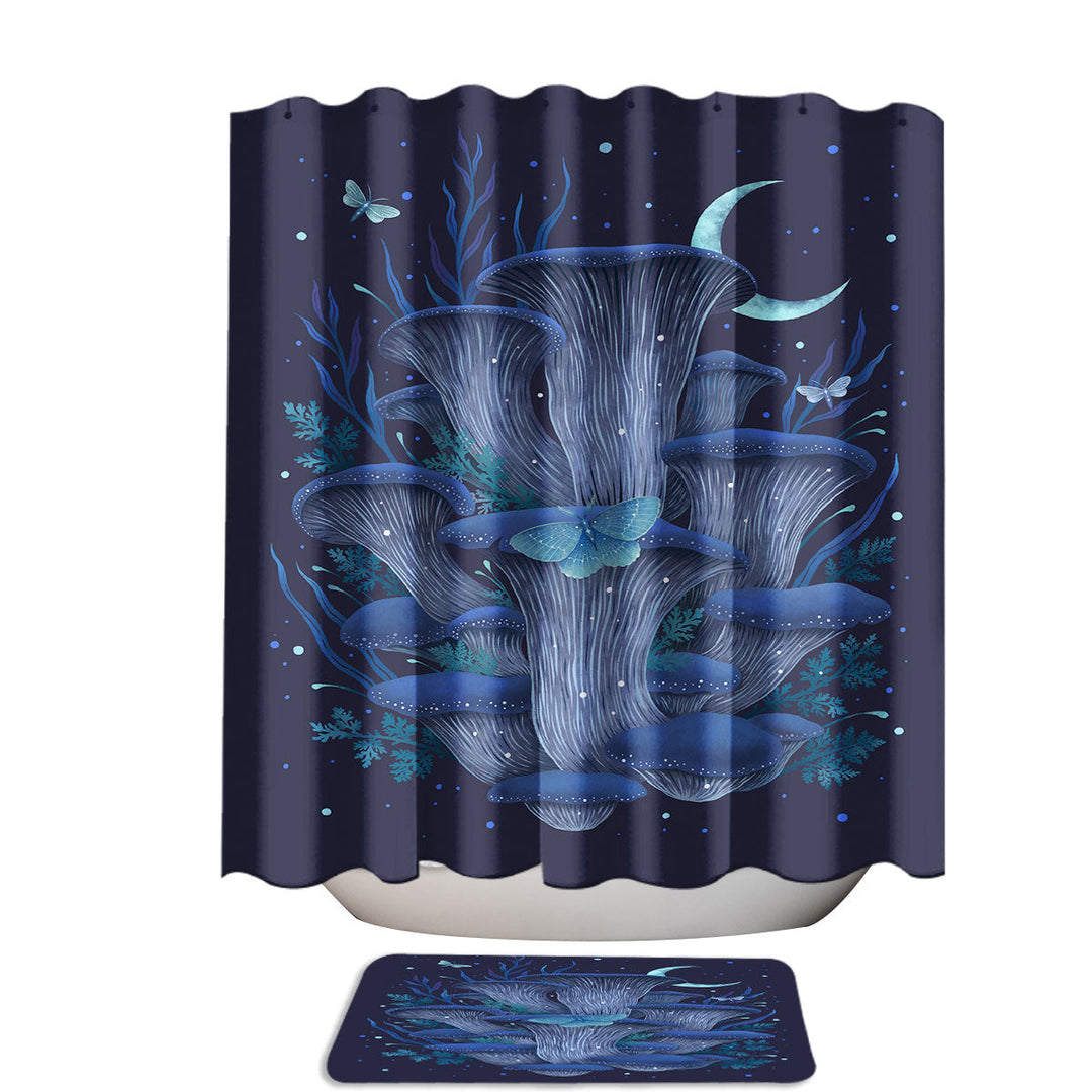 Blue Oyster Mushrooms Cool Shower Curtains