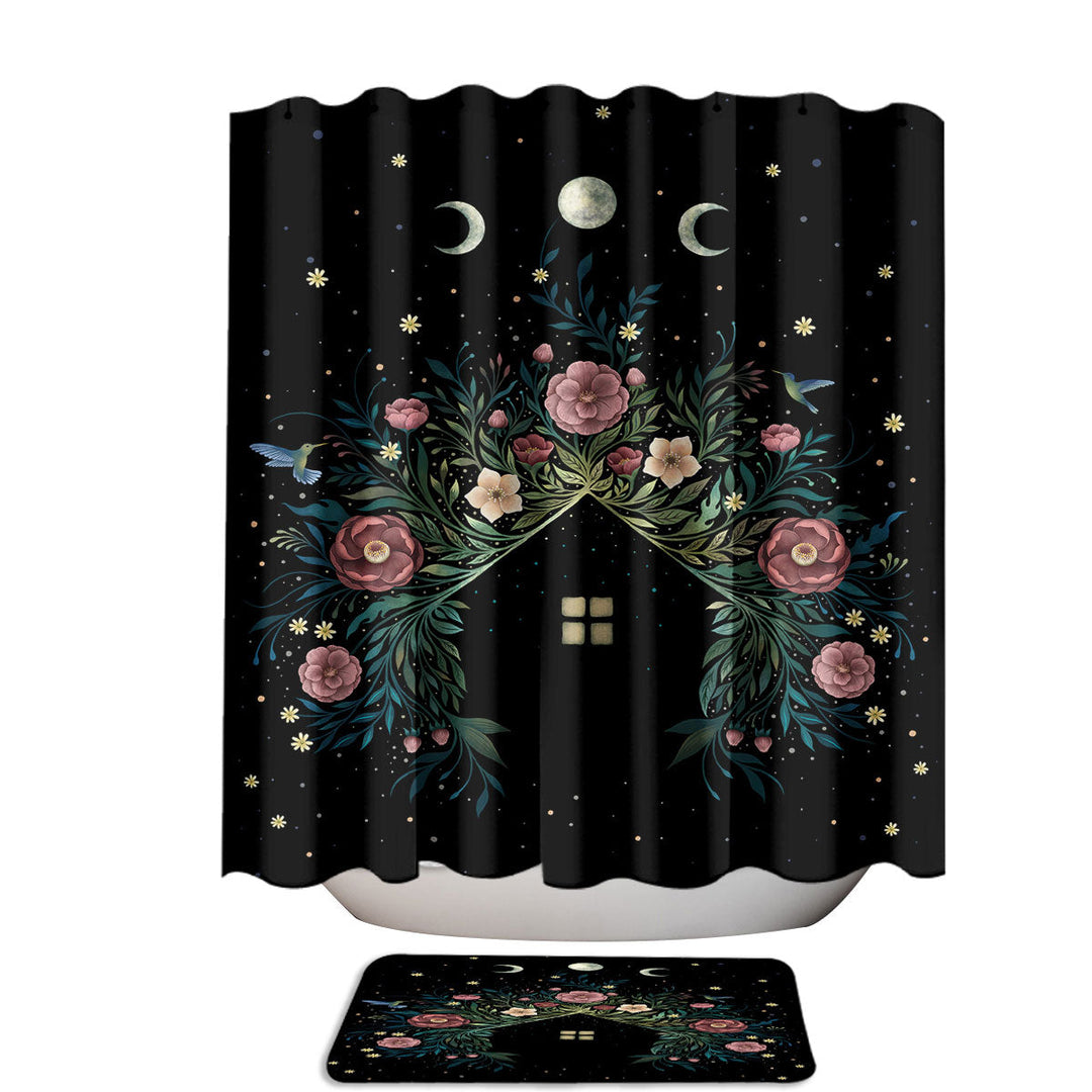 Flowers and Stars the Blossom House Shower Curtains