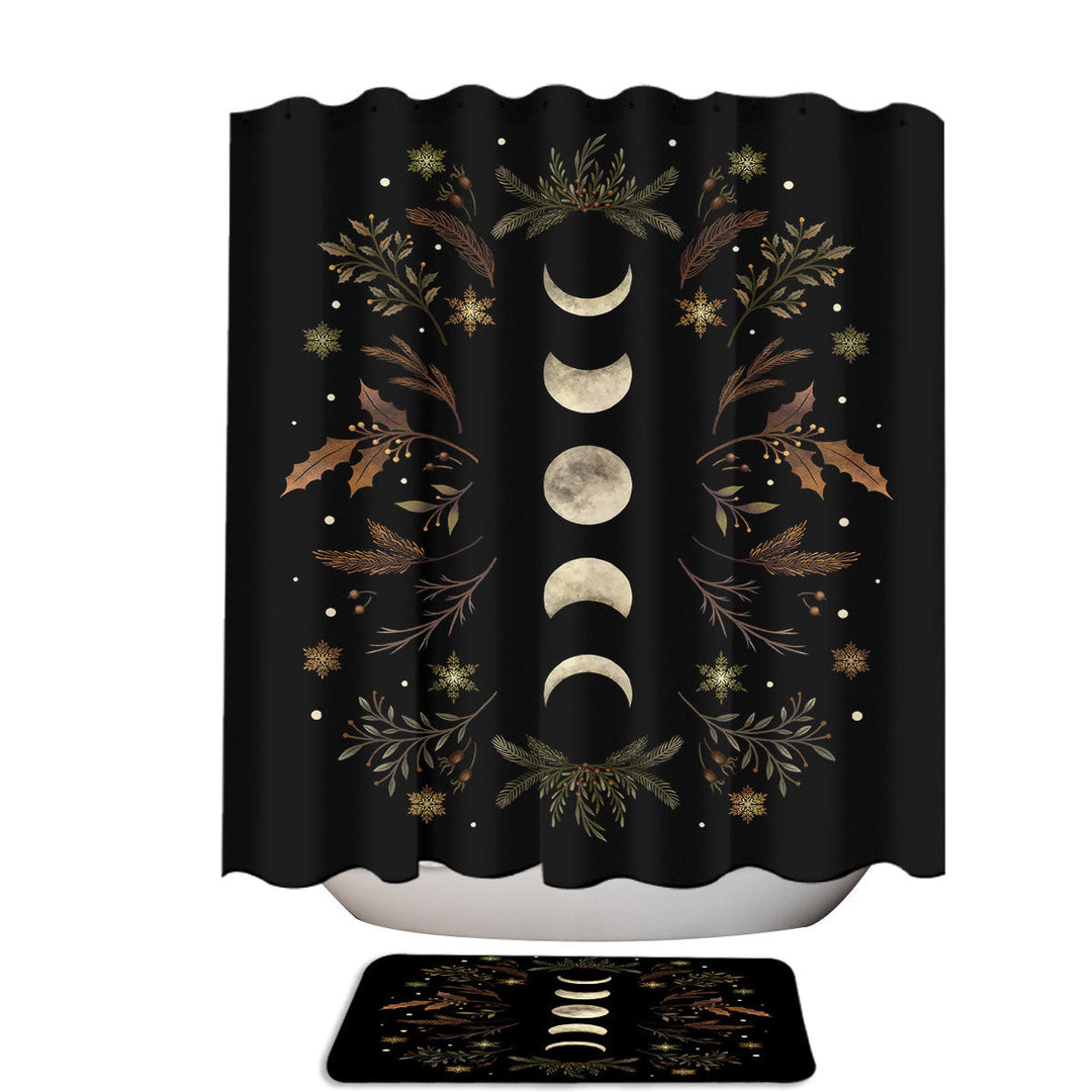 Moonlight Garden Winter Brown Cool Shower Curtains